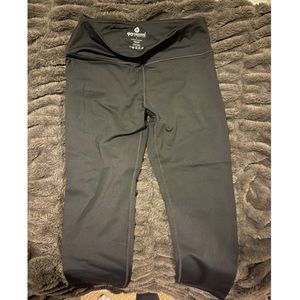 Black 90 Degree Workout Cropped Pants Size L